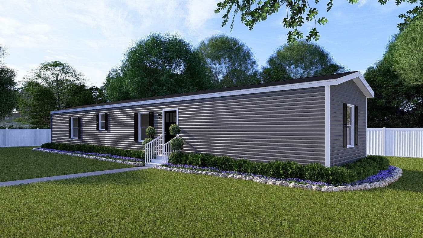 The DESIRE Exterior. This Manufactured Mobile Home features 3 bedrooms and 2 baths.