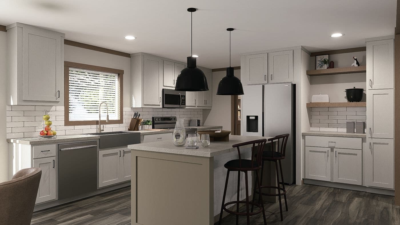 The LIZZIE ELITE Exterior. This Manufactured Mobile Home features 3 bedrooms and 2 baths.