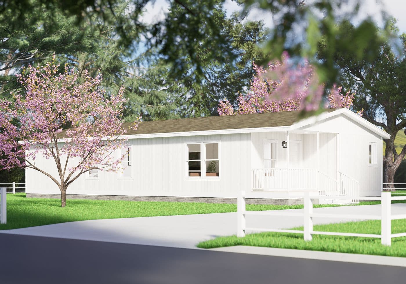 The 5037 IMAGINE Exterior. This Manufactured Mobile Home features 3 bedrooms and 2 baths.