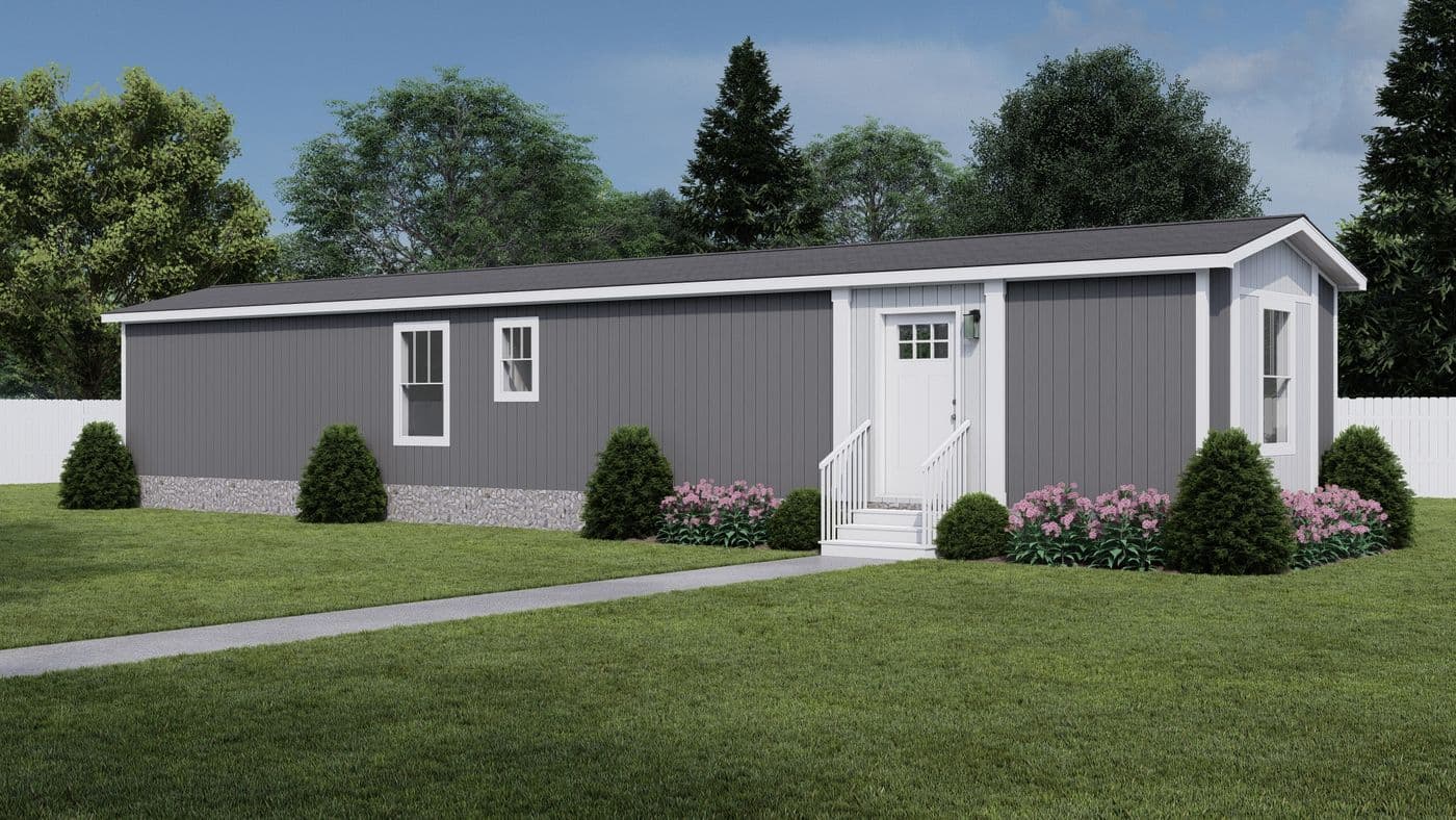 The RESPECT Exterior. This Manufactured Mobile Home features 2 bedrooms and 2 baths.