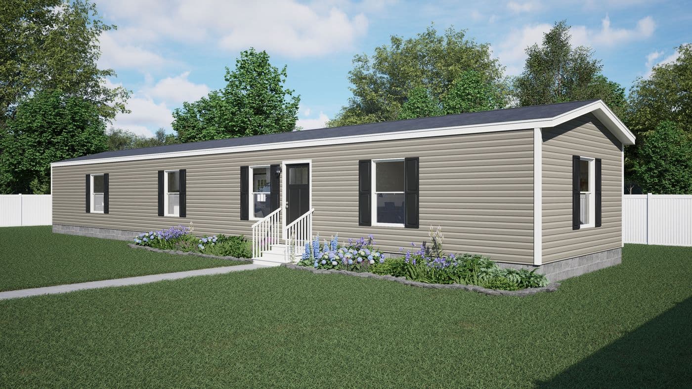 The SENSATION Exterior. This Manufactured Mobile Home features 3 bedrooms and 2 baths.