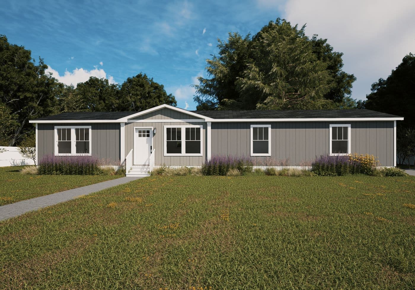 The SEQUENCE Exterior. This Manufactured Mobile Home features 4 bedrooms and 2 baths.
