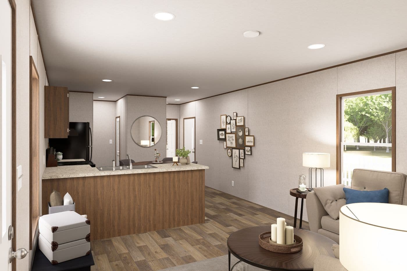 The HICKORY Exterior. This Manufactured Mobile Home features 3 bedrooms and 2 baths.
