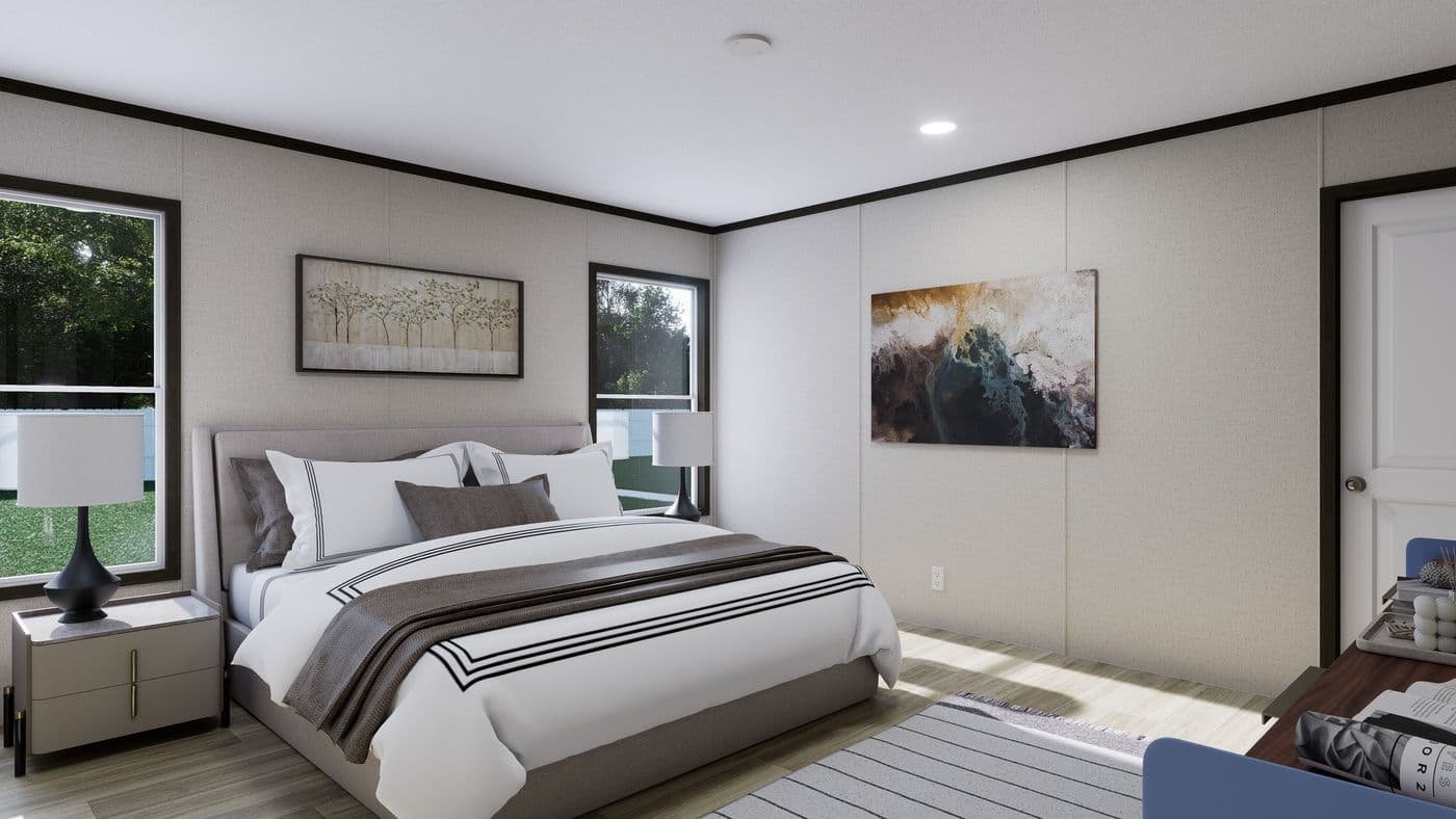 The THRIVE Exterior. This Manufactured Mobile Home features 4 bedrooms and 2 baths.