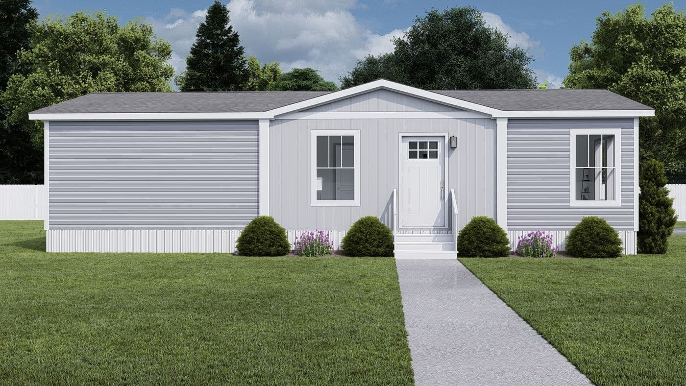 The RISING SUN Exterior. This Manufactured Mobile Home features 2 bedrooms and 2 baths.