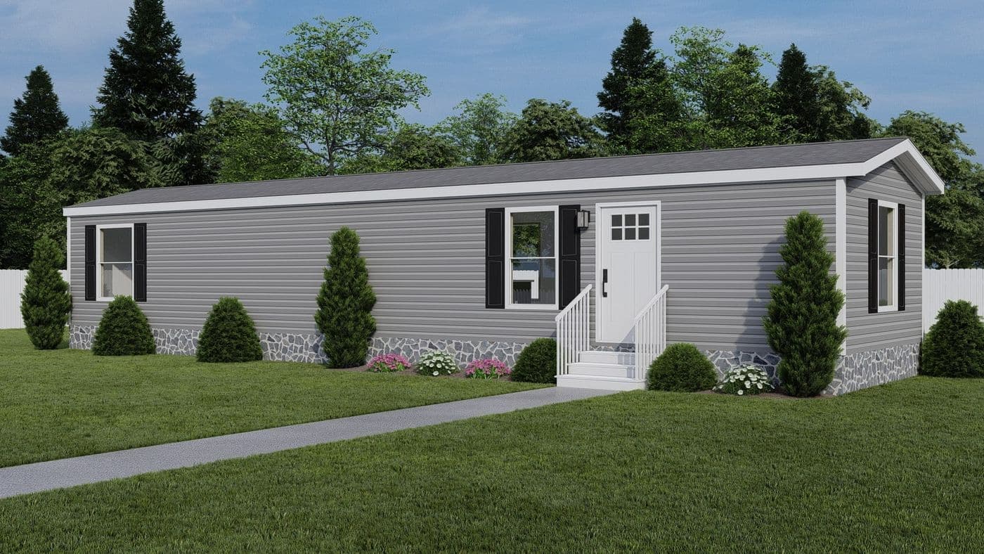 Flint - Basic. The POLO 6014-1456 Exterior. This Manufactured Mobile Home features 2 bedrooms and 2 baths.