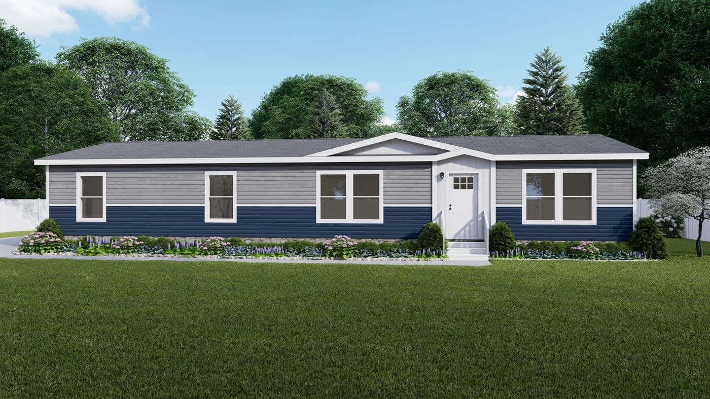 The 6428-E792 THE PULSE Exterior. This Manufactured Mobile Home features 3 bedrooms and 2.5 baths.