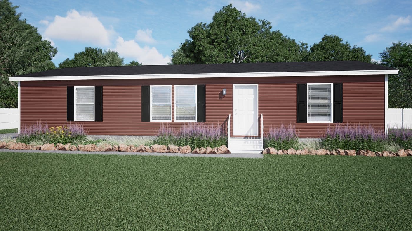 The 5228-CC51 PILLAR 52 Exterior. This Manufactured Mobile Home features 3 bedrooms and 2 baths.