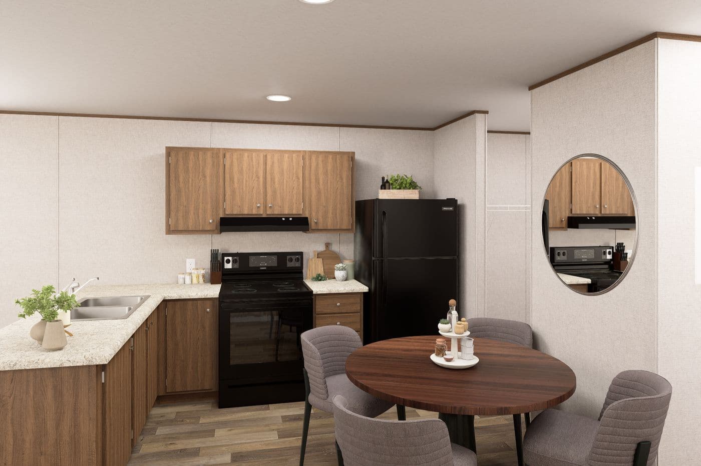 The CYPRESS Exterior. This Manufactured Mobile Home features 4 bedrooms and 2 baths.