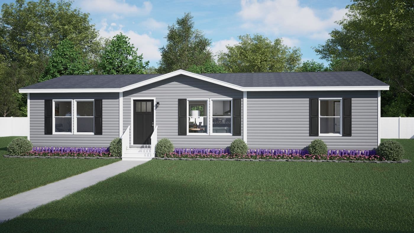 The GLIMPSE Exterior. This Manufactured Mobile Home features 3 bedrooms and 2 baths.