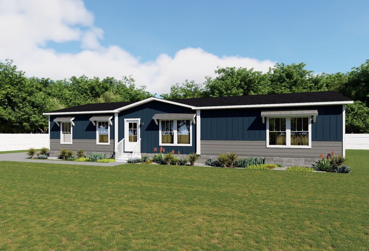The THE IRON PEAK Exterior. This Manufactured Mobile Home features 4 bedrooms and 2 baths.