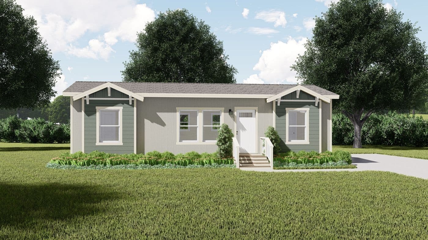 The CORONADO 2040A Craftsman Exterior. This Manufactured Mobile Home features 2 bedrooms and 2 baths.