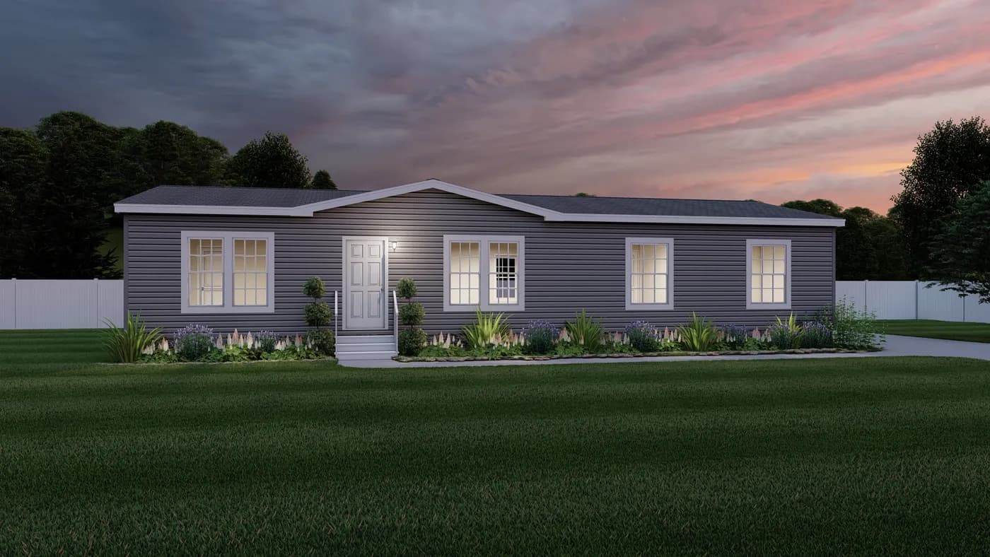 The THE JEFFERSON Exterior. This Manufactured Mobile Home features 3 bedrooms and 3 baths.