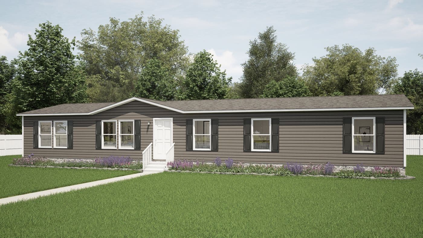 The ECLIPSE Exterior. This Manufactured Mobile Home features 4 bedrooms and 2 baths.