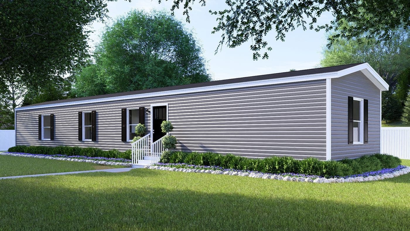 The ESSENCE Exterior. This Manufactured Mobile Home features 3 bedrooms and 2 baths.