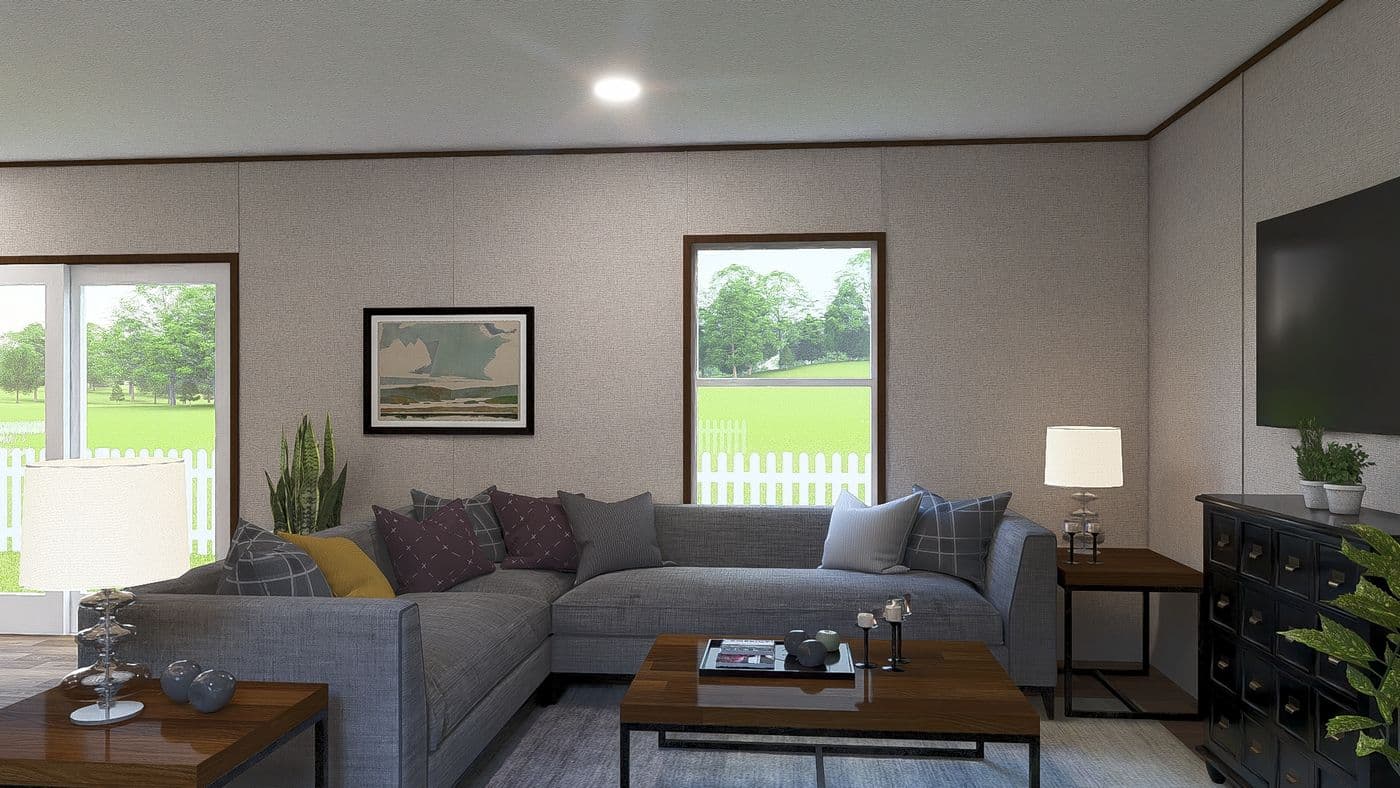 The BIRCH Exterior. This Manufactured Mobile Home features 3 bedrooms and 2 baths.