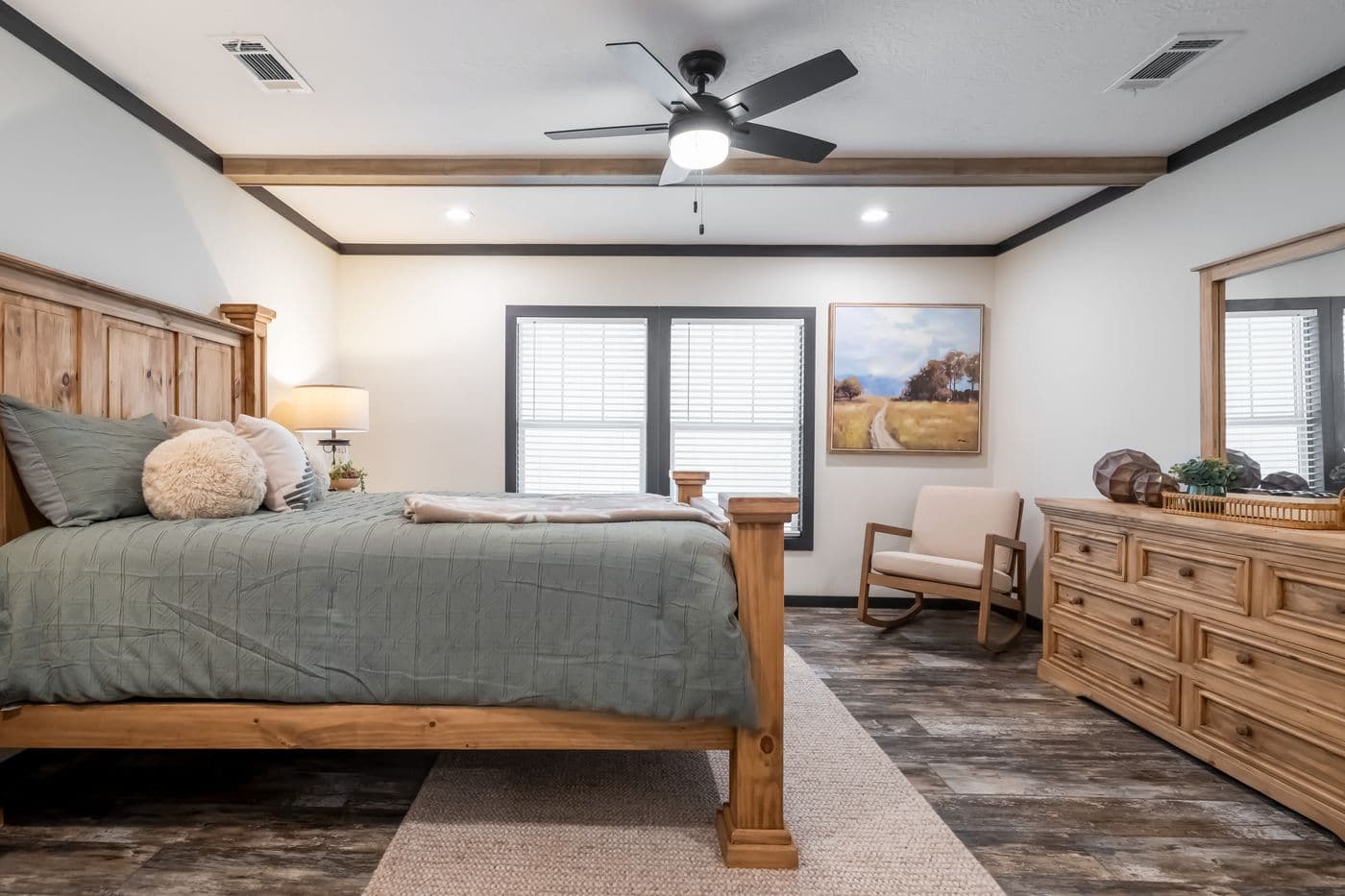 The BOUJEE LUX Exterior. This Manufactured Mobile Home features 4 bedrooms and 3 baths.