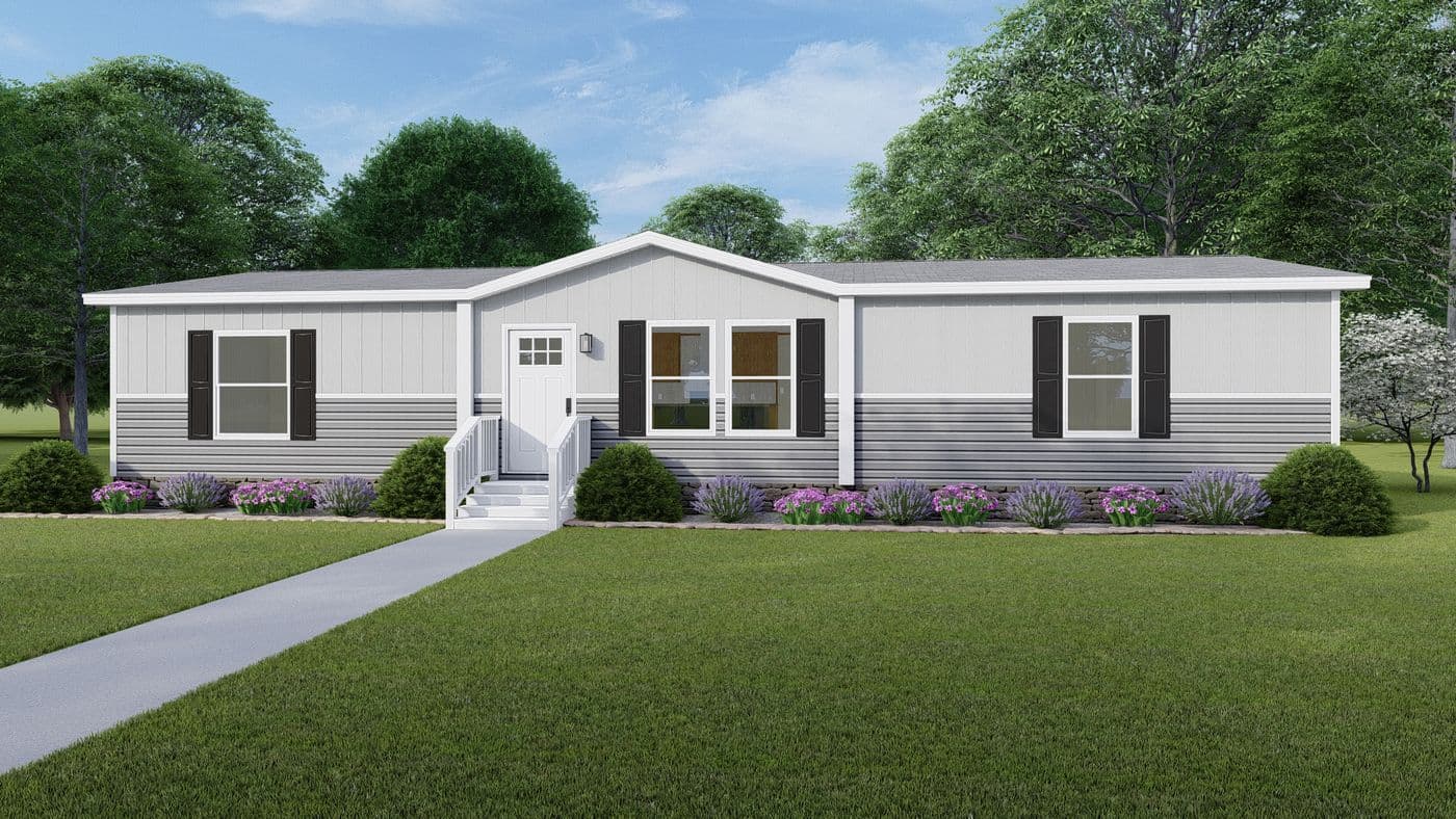 The RIO Exterior. This Manufactured Mobile Home features 3 bedrooms and 2 baths.