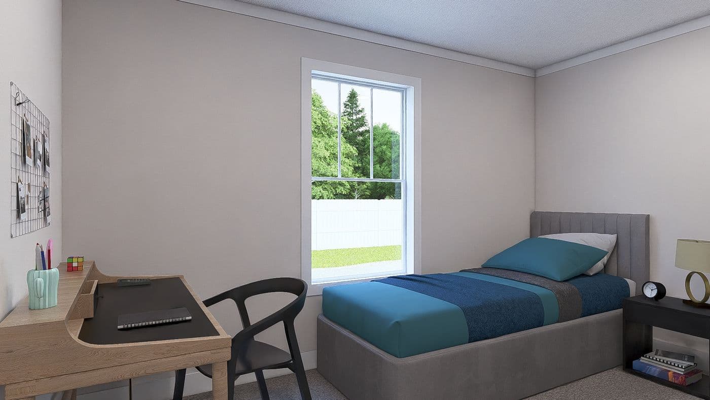 The HEY JUDE Exterior. This Manufactured Mobile Home features 4 bedrooms and 2 baths.