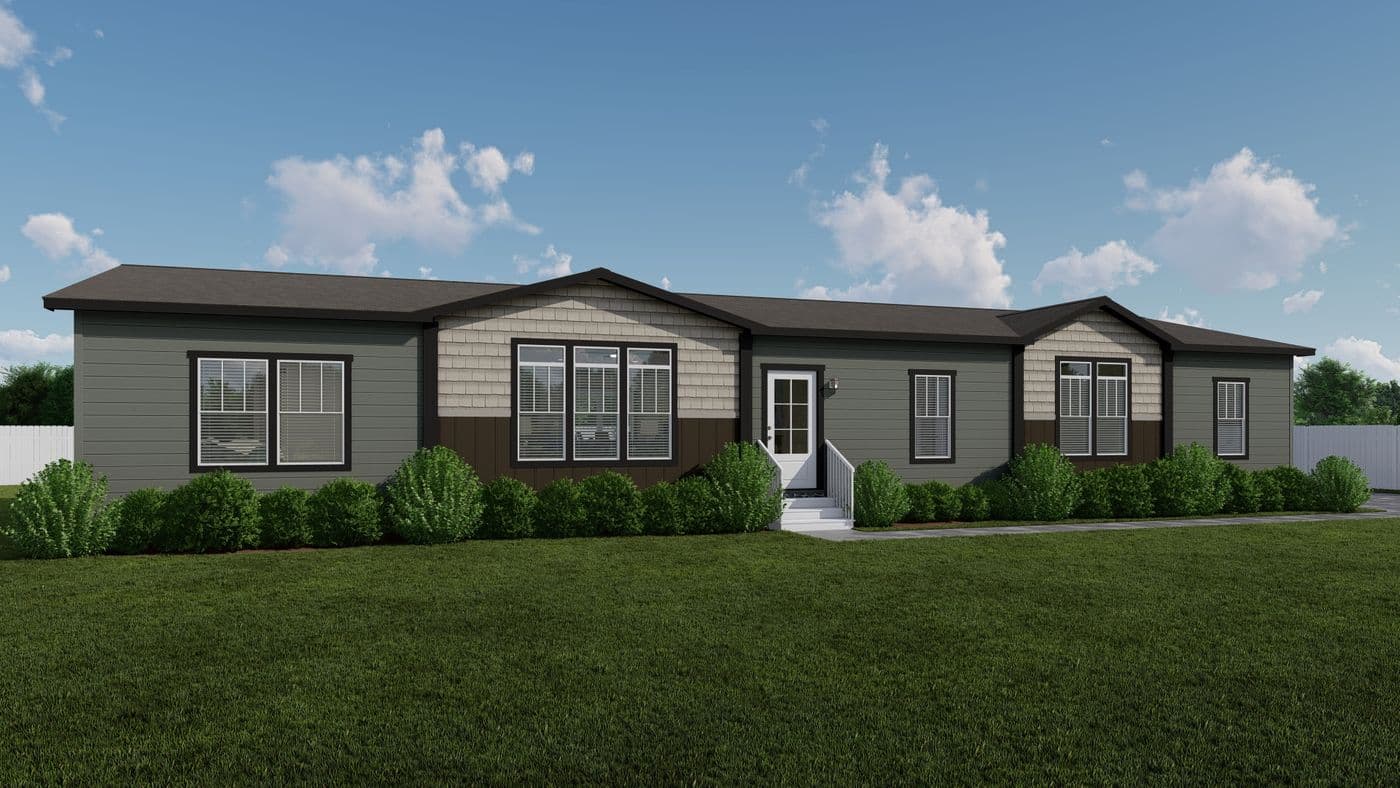 The THE ATLAS Exterior. This Manufactured Mobile Home features 4 bedrooms and 3 baths.