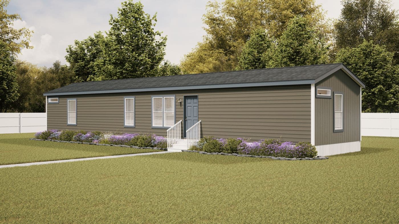 The DRM661N 1566'            DREAM Exterior. This Manufactured Mobile Home features 3 bedrooms and 2 baths.