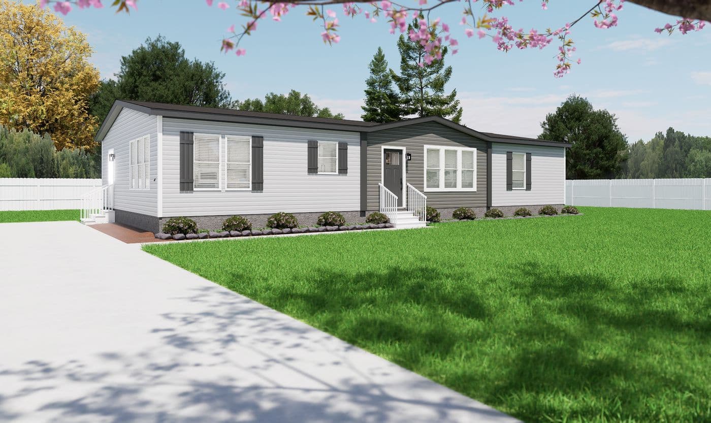 The DIAMOND Exterior. This Manufactured Mobile Home features 3 bedrooms and 2 baths.