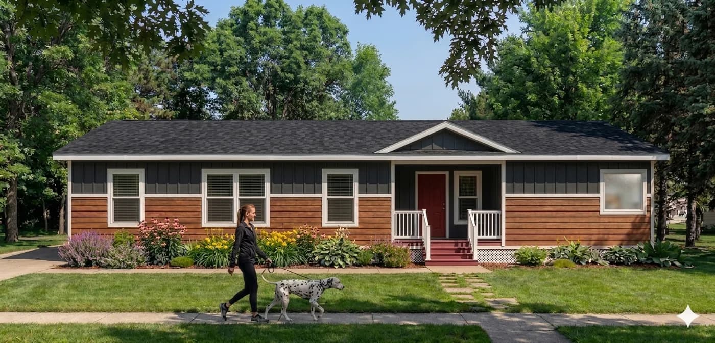 The ING601K WHITE PINE          GW Exterior. This Manufactured Mobile Home features 3 bedrooms and 3 baths.