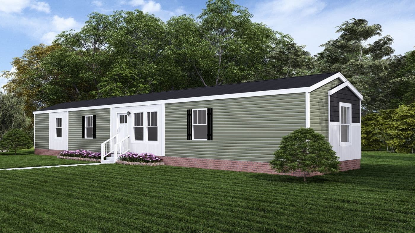 The BABY BOUJEE Exterior. This Manufactured Mobile Home features 3 bedrooms and 2 baths.