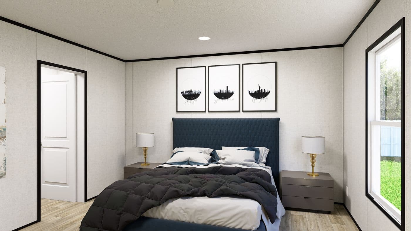 The SOLACE Exterior. This Manufactured Mobile Home features 4 bedrooms and 2 baths.