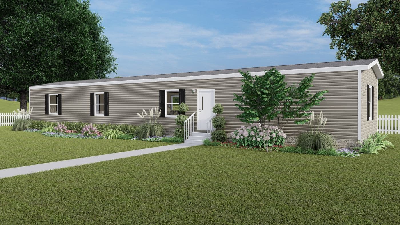 The ASPEN Exterior. This Manufactured Mobile Home features 3 bedrooms and 2 baths.