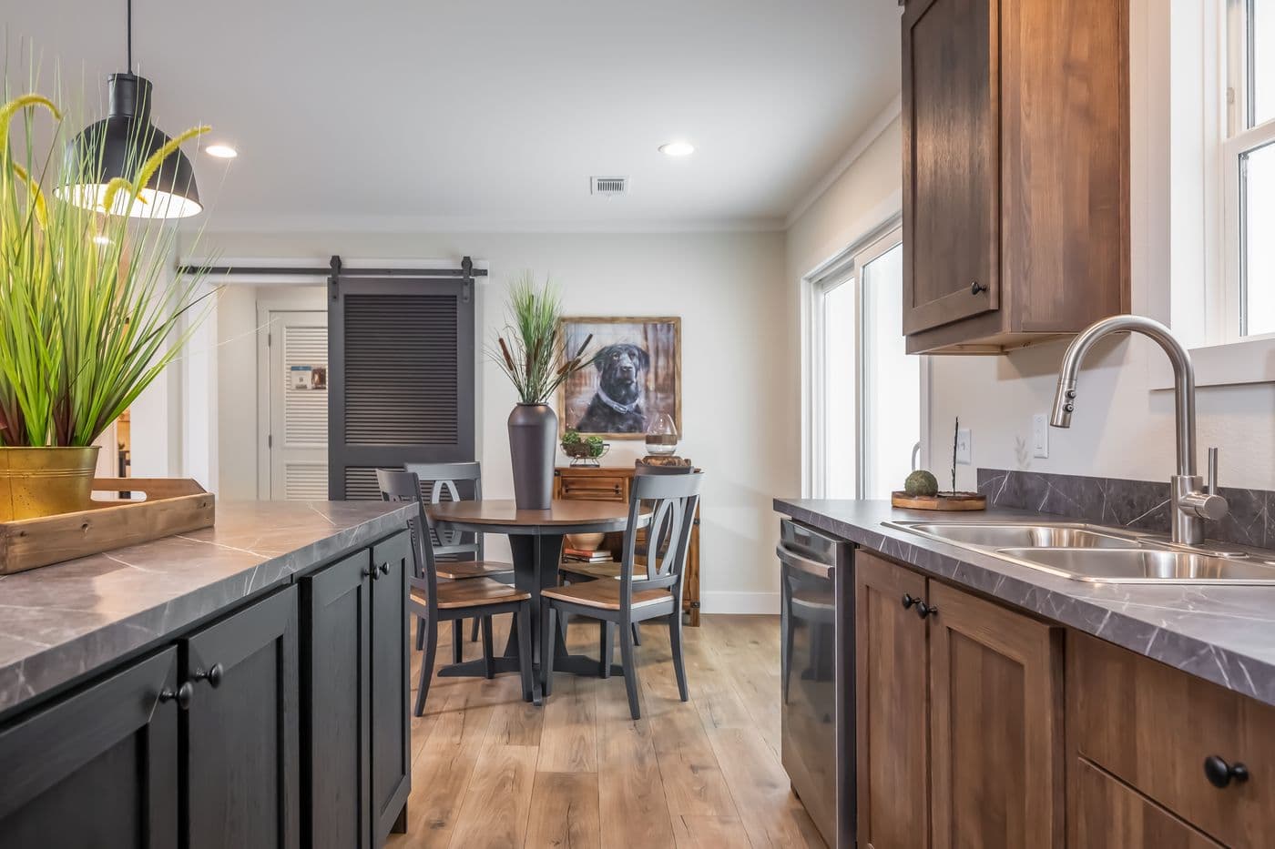 The LEAN ON ME Exterior. This Manufactured Mobile Home features 3 bedrooms and 2 baths.