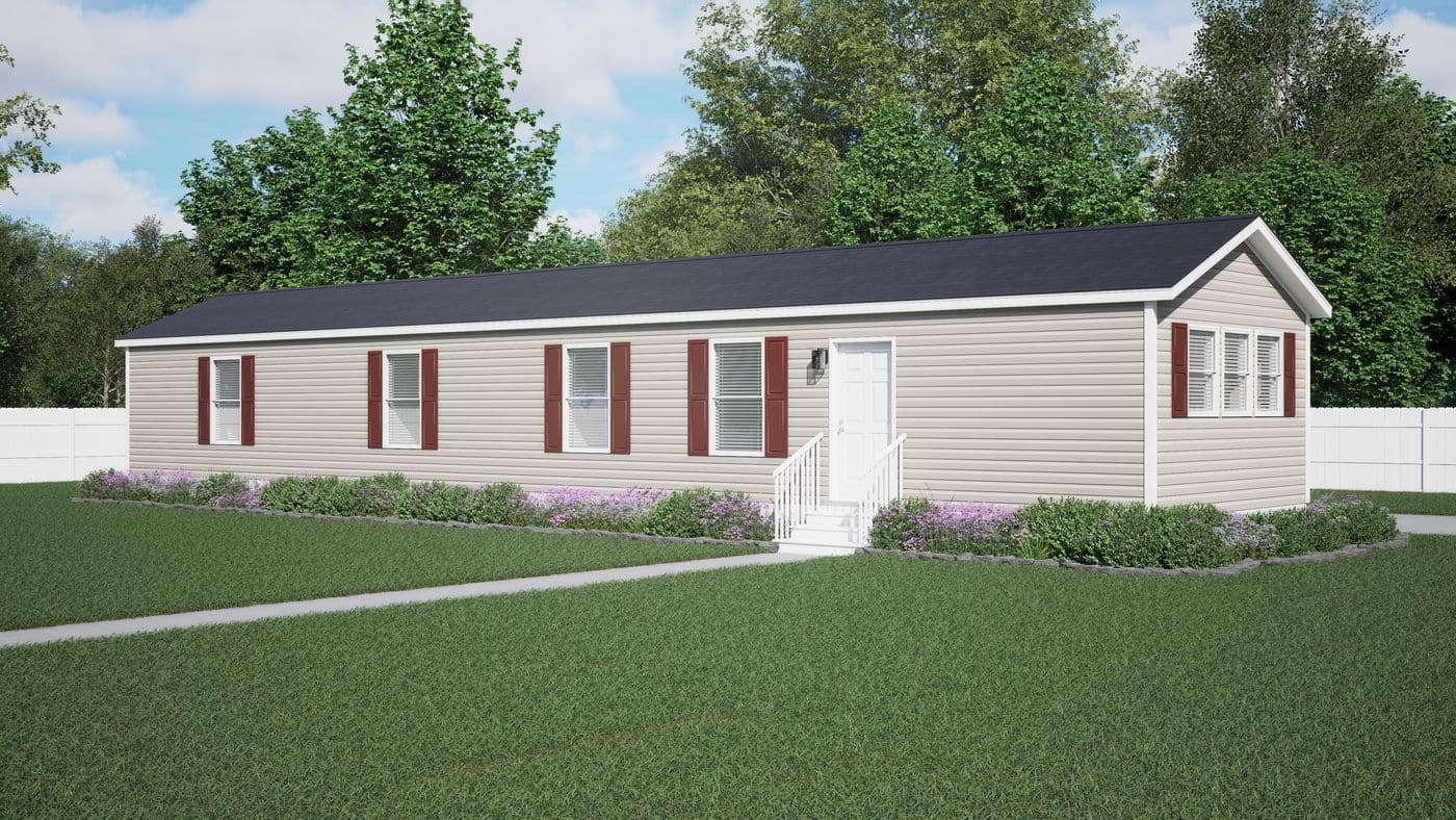 The 7016-CC03 HARBORVIEW 70 Exterior. This Manufactured Mobile Home features 3 bedrooms and 2 baths.
