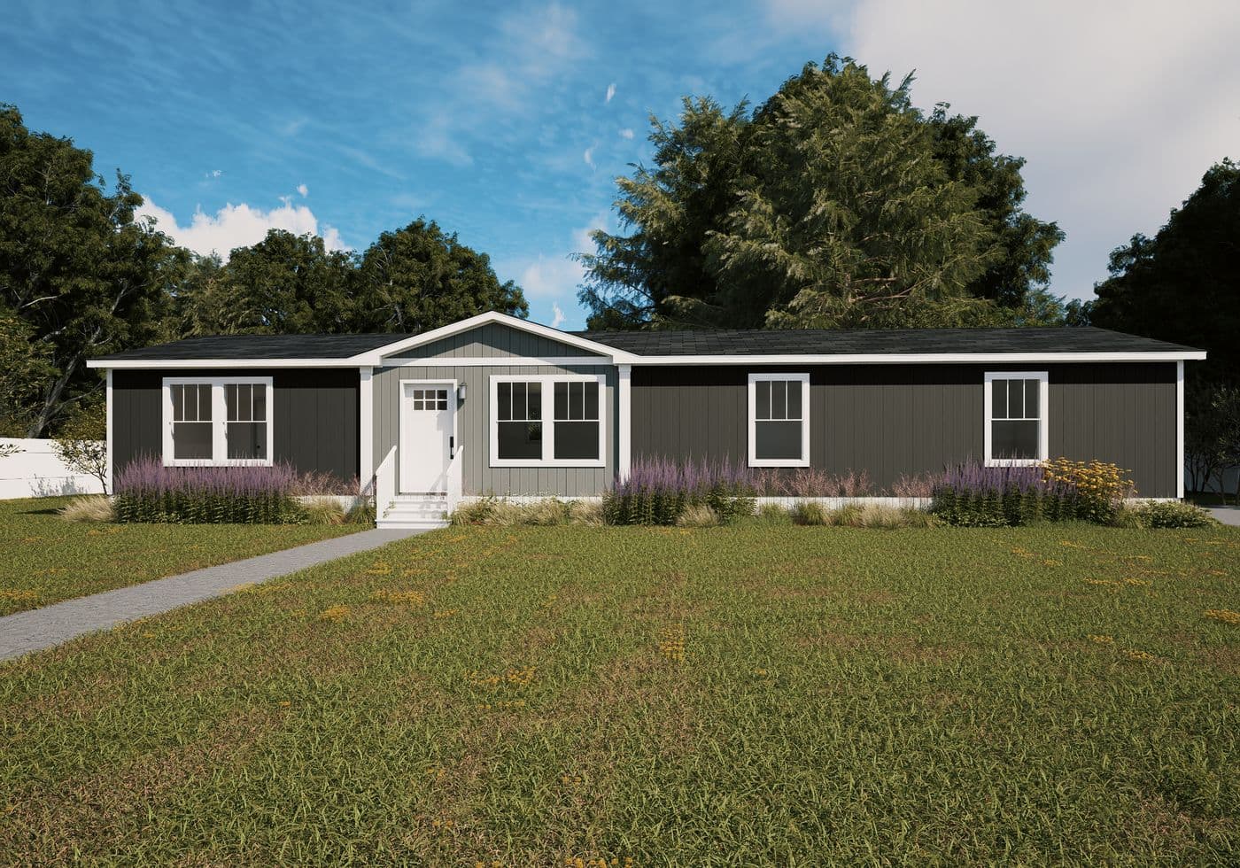 The SEQUENCE Exterior. This Manufactured Mobile Home features 4 bedrooms and 2 baths.