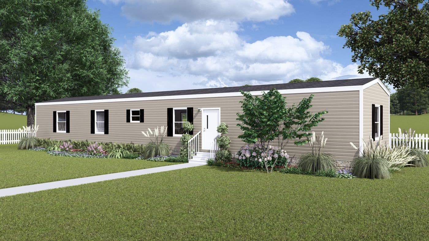 The ASPEN Exterior. This Manufactured Mobile Home features 3 bedrooms and 2 baths.