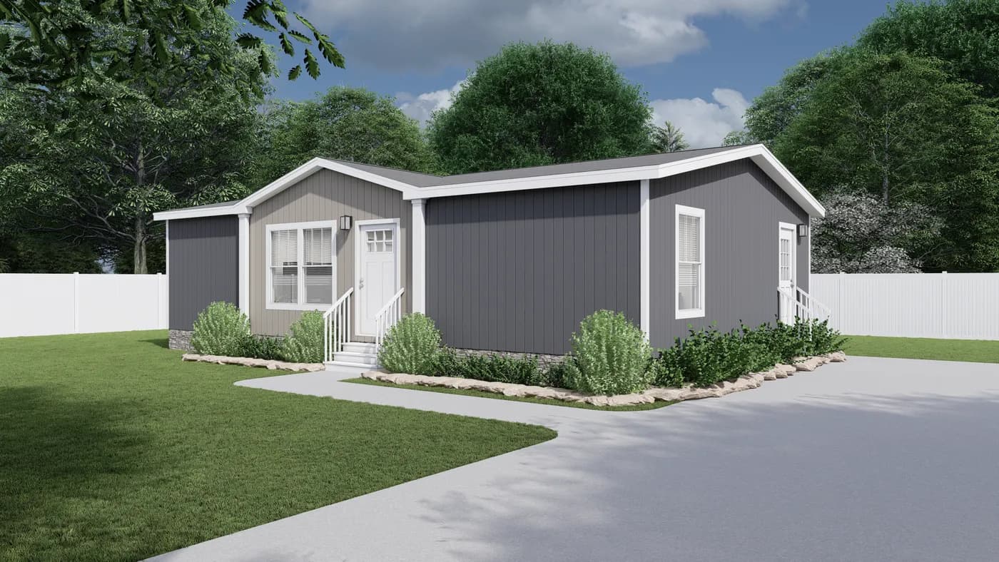 The SWEET DREAMS Exterior. This Manufactured Mobile Home features 3 bedrooms and 2 baths.