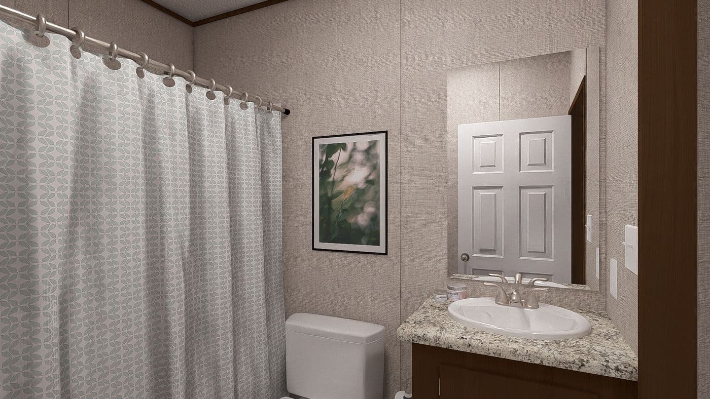 The ASPEN Exterior. This Manufactured Mobile Home features 3 bedrooms and 2 baths.