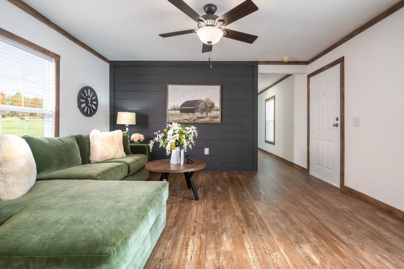 The THE HALSEY Exterior. This Manufactured Mobile Home features 3 bedrooms and 2 baths.