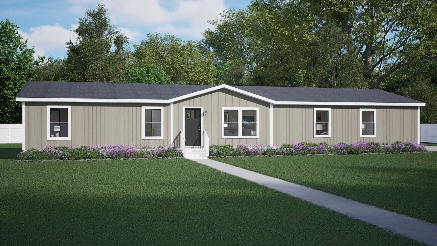 The THRIVE Exterior. This Manufactured Mobile Home features 4 bedrooms and 2 baths.