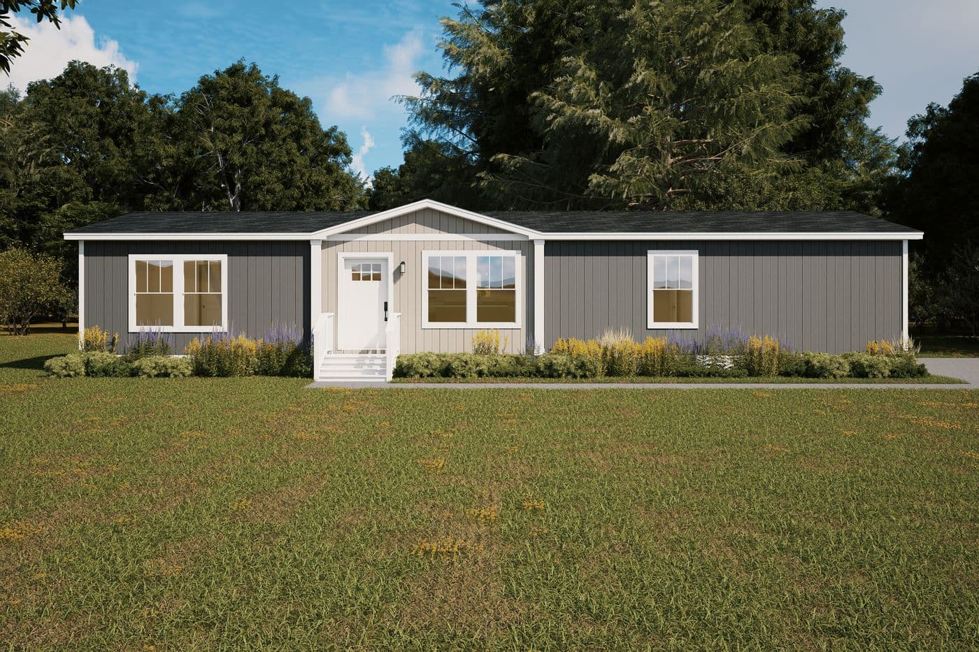 The CADENCE Exterior. This Manufactured Mobile Home features 4 bedrooms and 2 baths.
