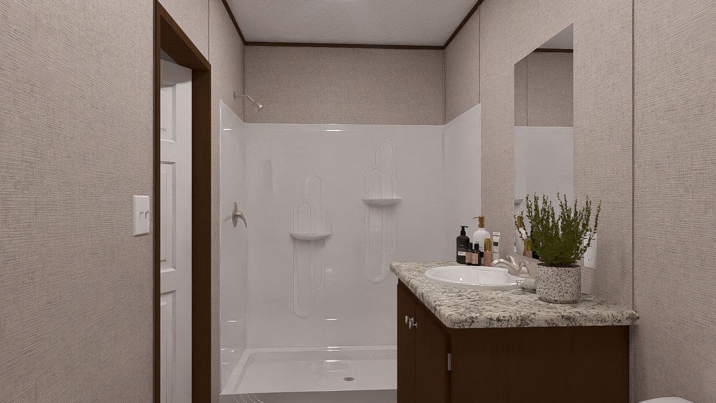 The BIRCH Exterior. This Manufactured Mobile Home features 3 bedrooms and 2 baths.