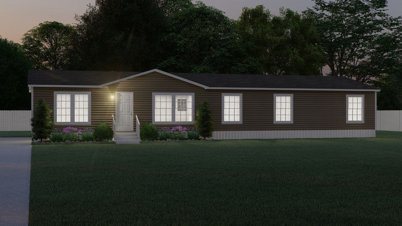 The THE TYRA II Exterior. This Manufactured Mobile Home features 4 bedrooms and 2 baths.