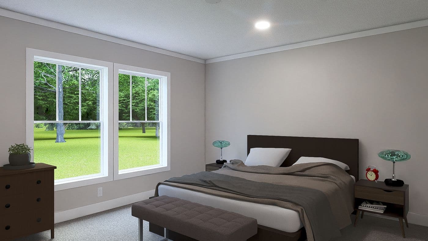 The SHOUT Exterior. This Manufactured Mobile Home features 3 bedrooms and 2 baths.