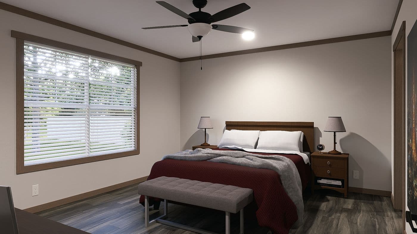 The TINSLEY Exterior. This Manufactured Mobile Home features 4 bedrooms and 2 baths.