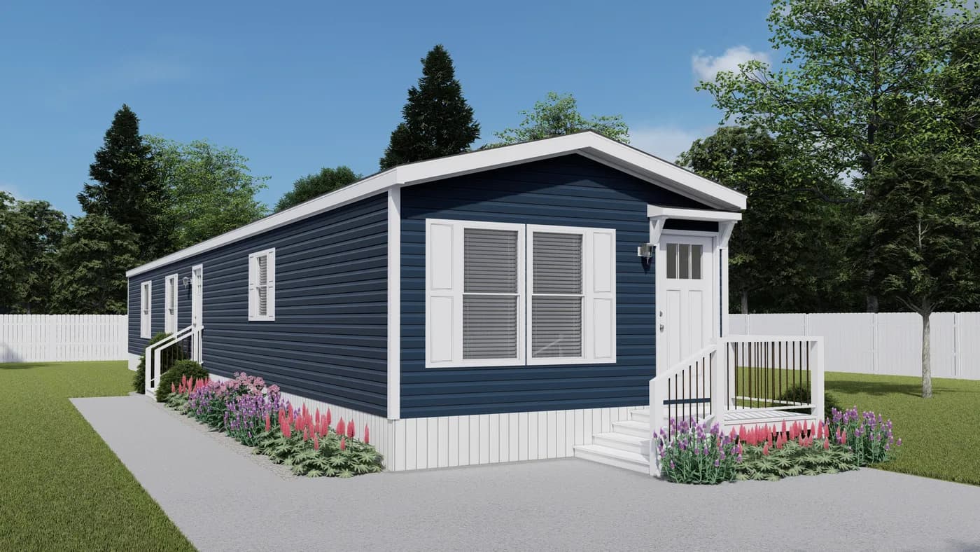 The ROCKY VALLEY Exterior. This Manufactured Mobile Home features 3 bedrooms and 2 baths.