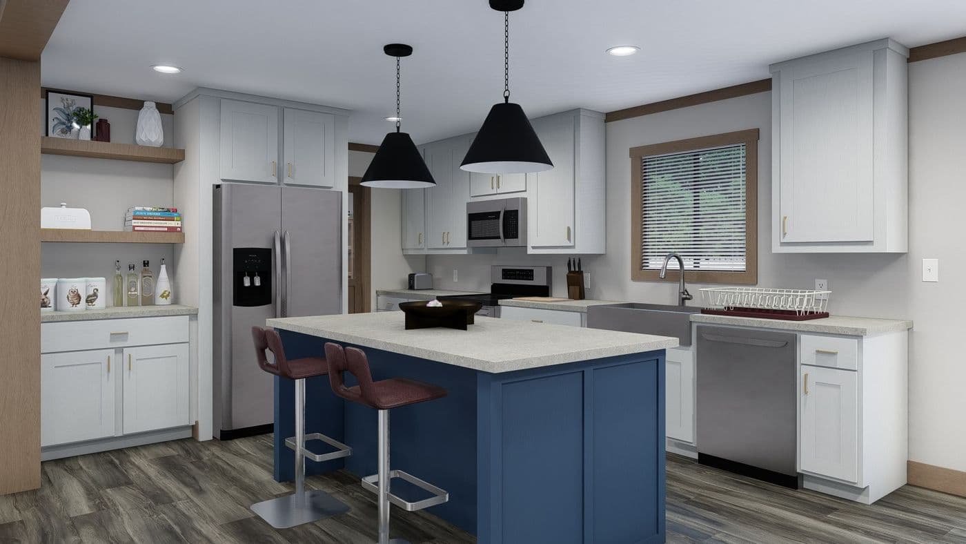 The THE LORALEI Exterior. This Manufactured Mobile Home features 3 bedrooms and 2 baths.