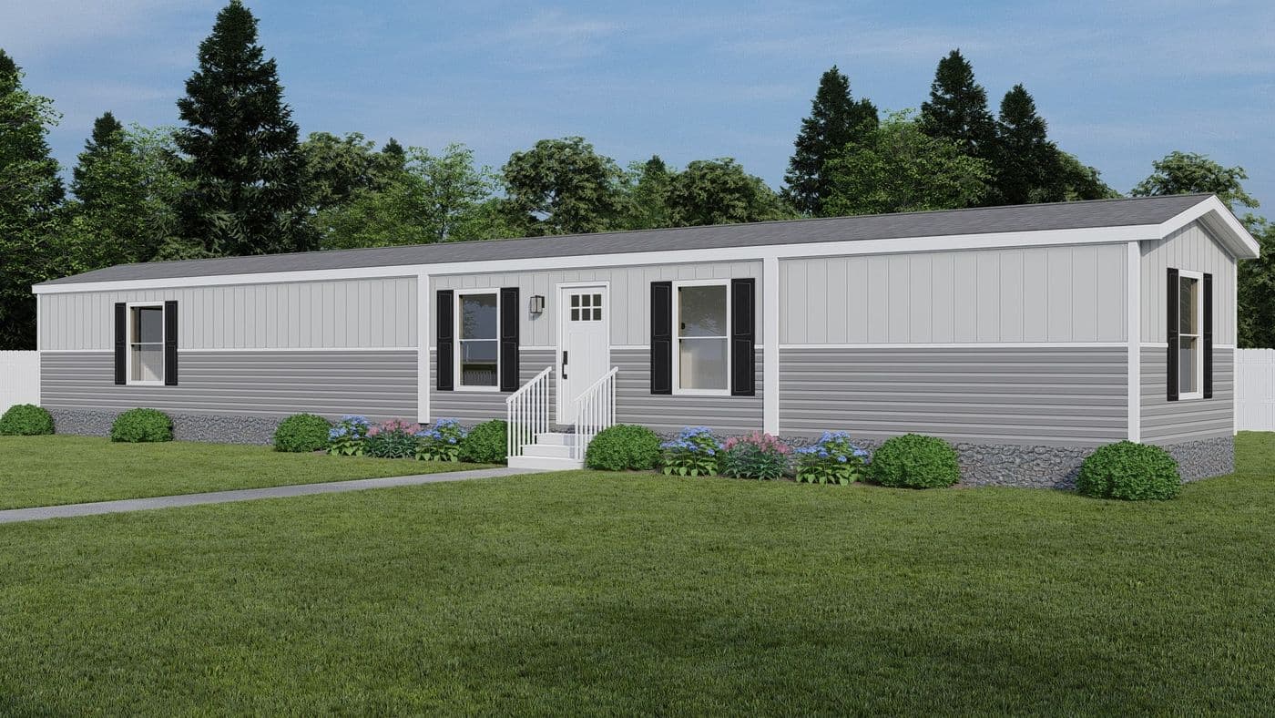 The ERIKSON Exterior. This Manufactured Mobile Home features 3 bedrooms and 2 baths.