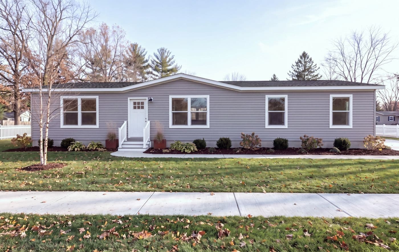 The THE RESERVE 60 Exterior. This Manufactured Mobile Home features 3 bedrooms and 2 baths.