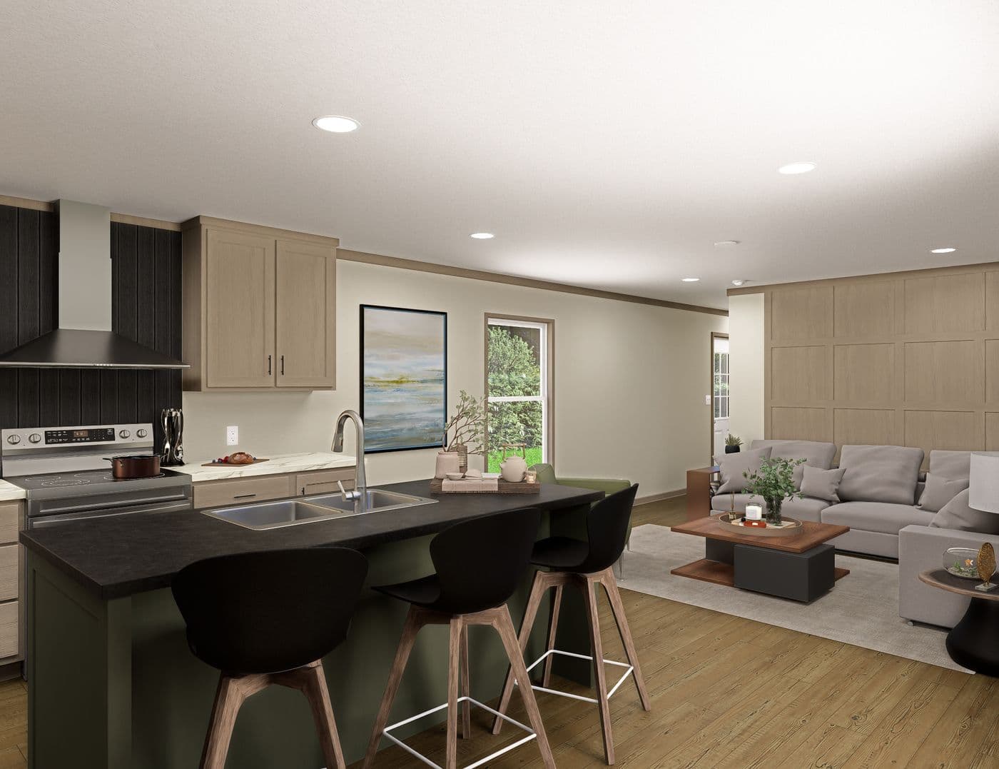The SYDNEY Exterior. This Manufactured Mobile Home features 3 bedrooms and 2 baths.