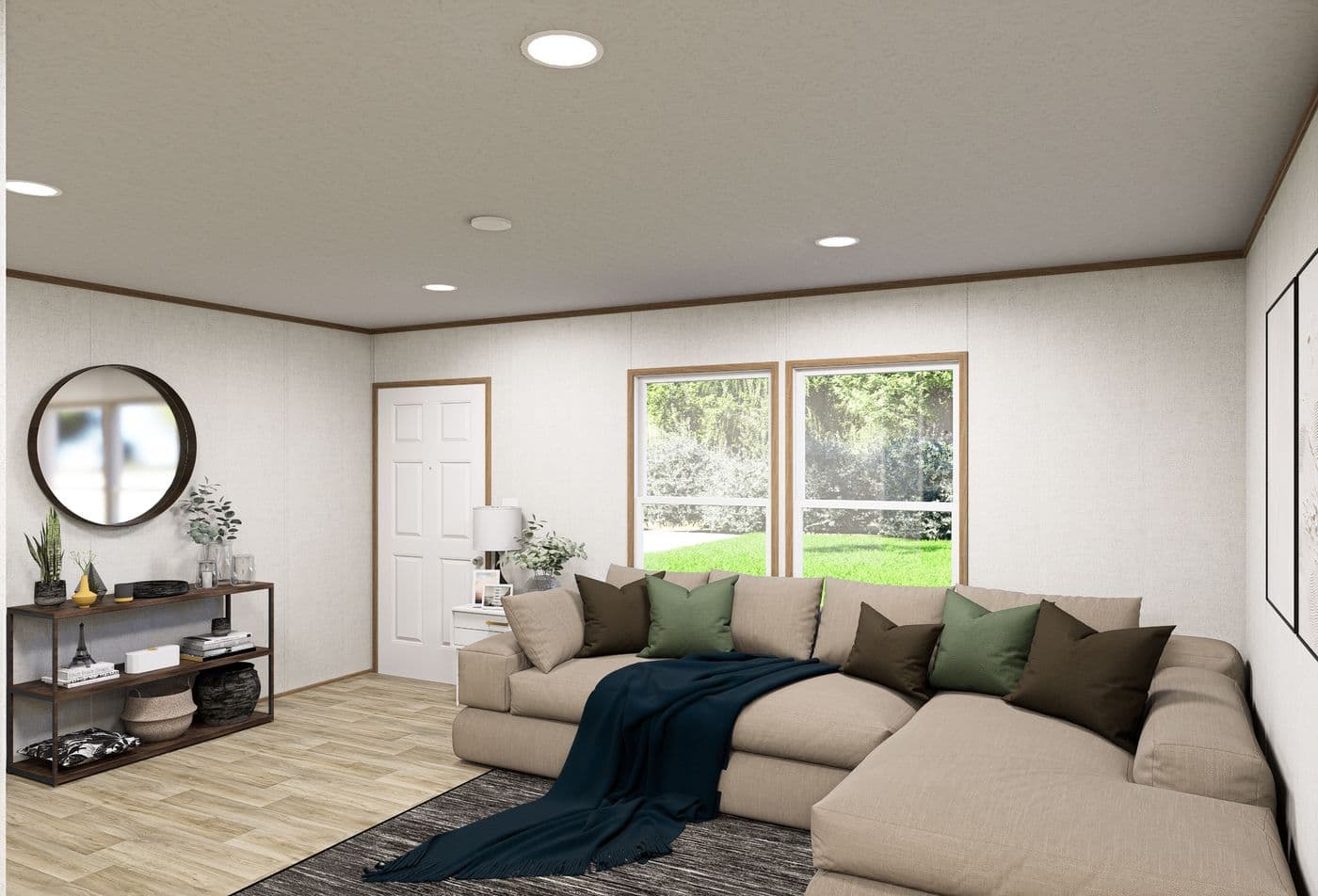 The HAVEN  28X60 Exterior. This Manufactured Mobile Home features 3 bedrooms and 2 baths.