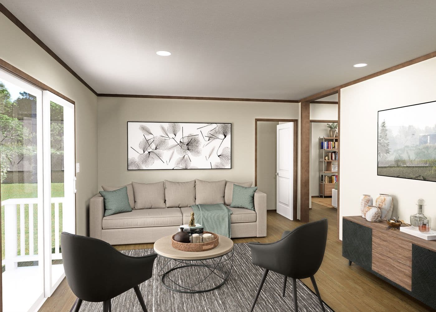 The BOONE Exterior. This Manufactured Mobile Home features 4 bedrooms and 2 baths.